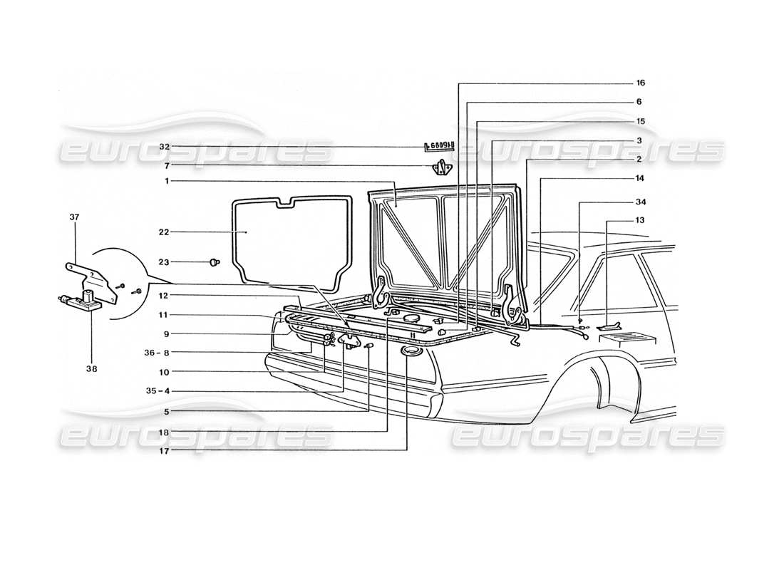 a part diagram from the ferrari 400 parts catalogue