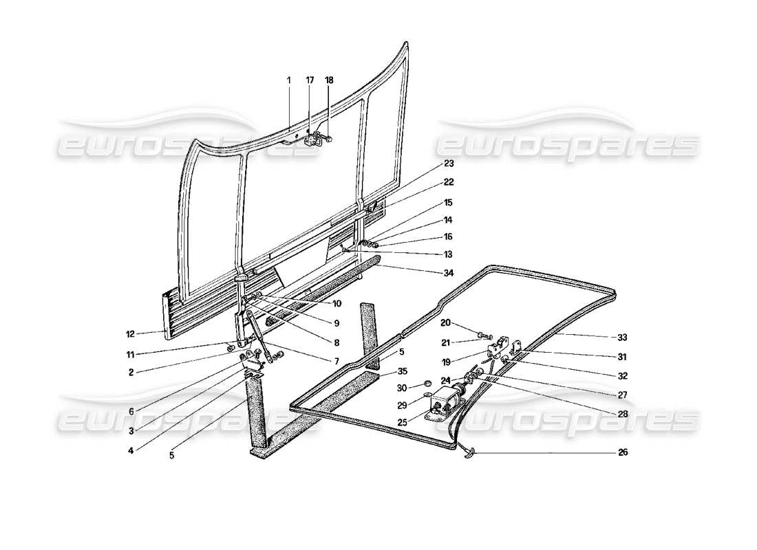 a part diagram from the ferrari mondial parts catalogue