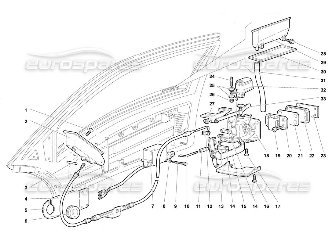 a part diagram from the lamborghini diablo vt (1994) parts catalogue