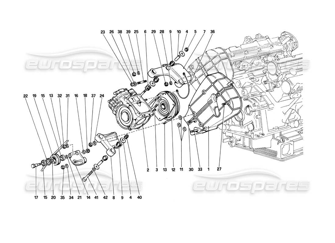 a part diagram from the Ferrari 208 Turbo (1982) parts catalogue