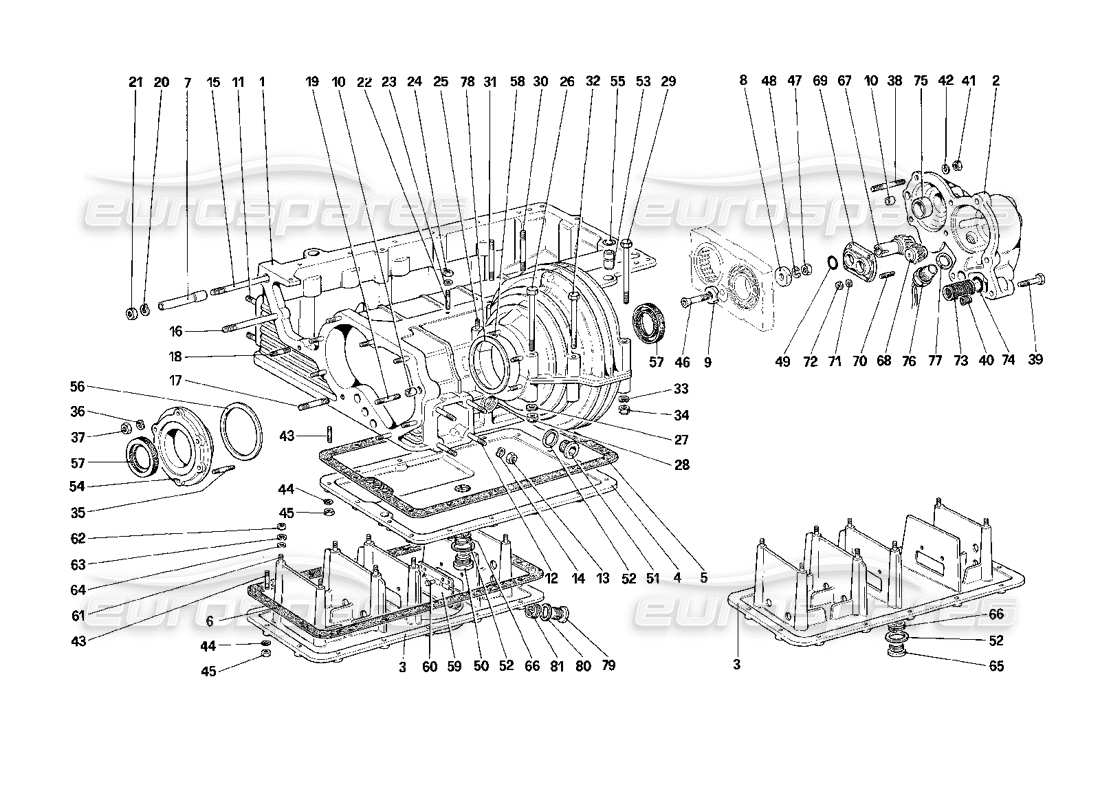 a part diagram from the ferrari mondial parts catalogue