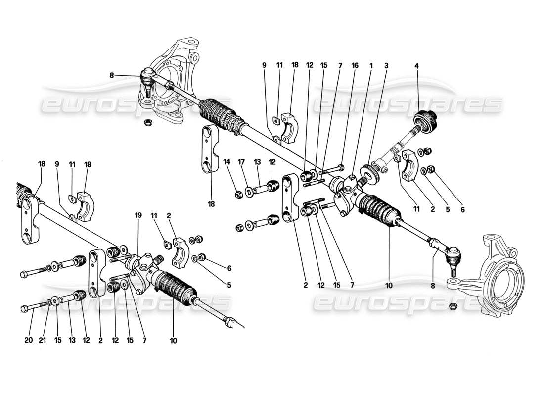 a part diagram from the Ferrari 328 (1988) parts catalogue