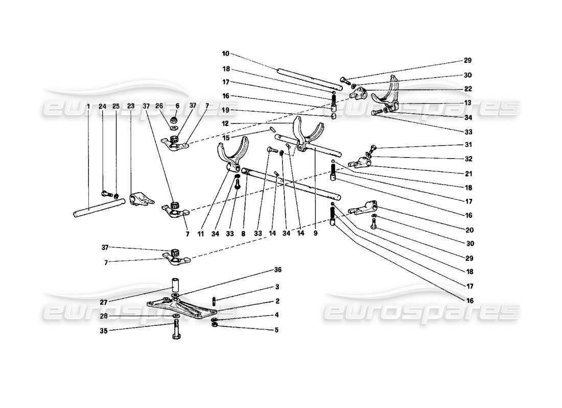 a part diagram from the ferrari 208 turbo (1982) parts catalogue