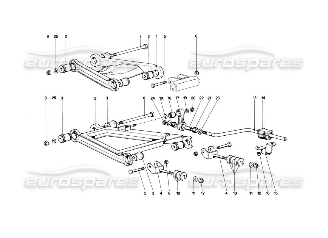 a part diagram from the ferrari mondial parts catalogue