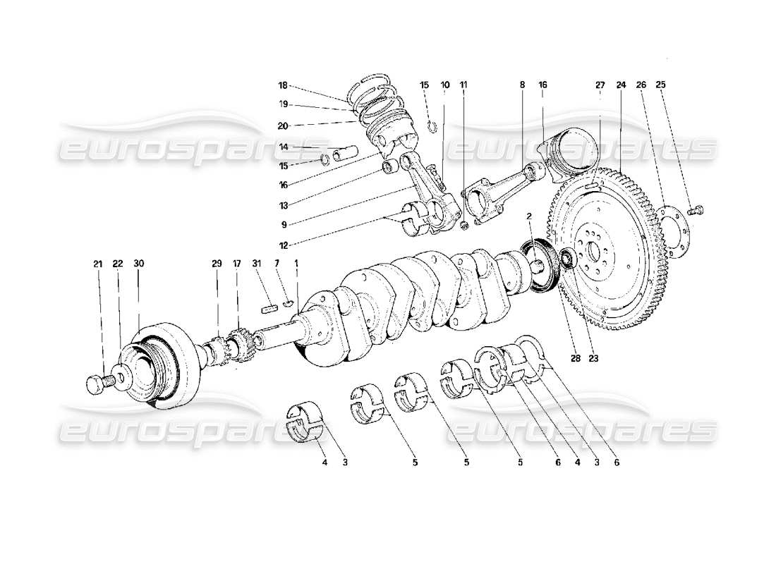 a part diagram from the ferrari f40 parts catalogue