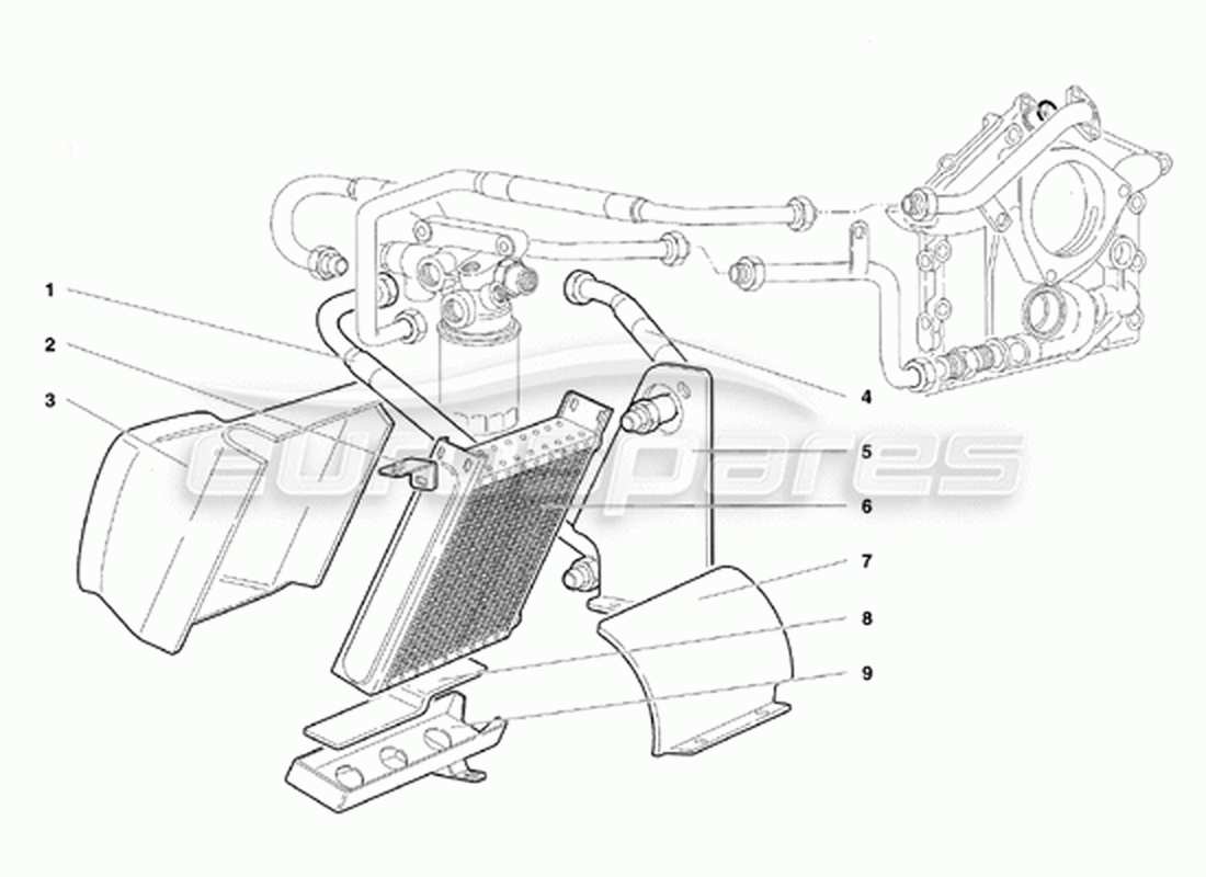 VIEW PARTS DIAGRAMS FROM THE LAMBORGHINI DIABLO PARTS CATALOGUE a part diagram from the lamborghini diablo parts catalogue