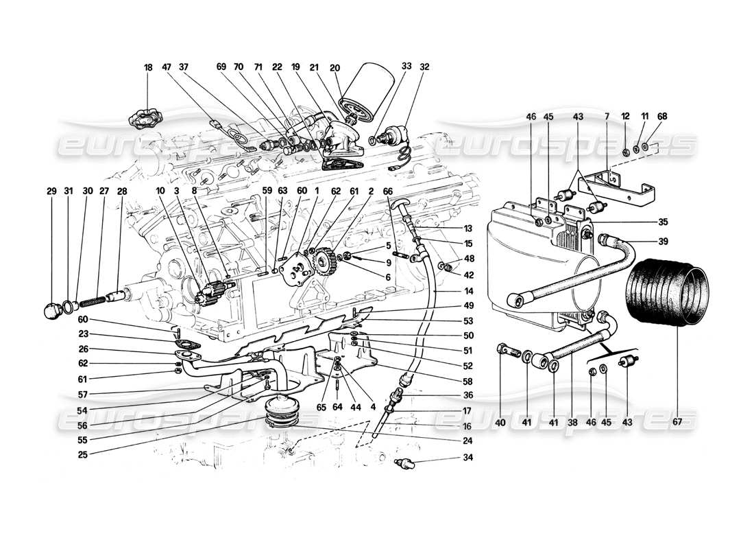 a part diagram from the ferrari 208 parts catalogue