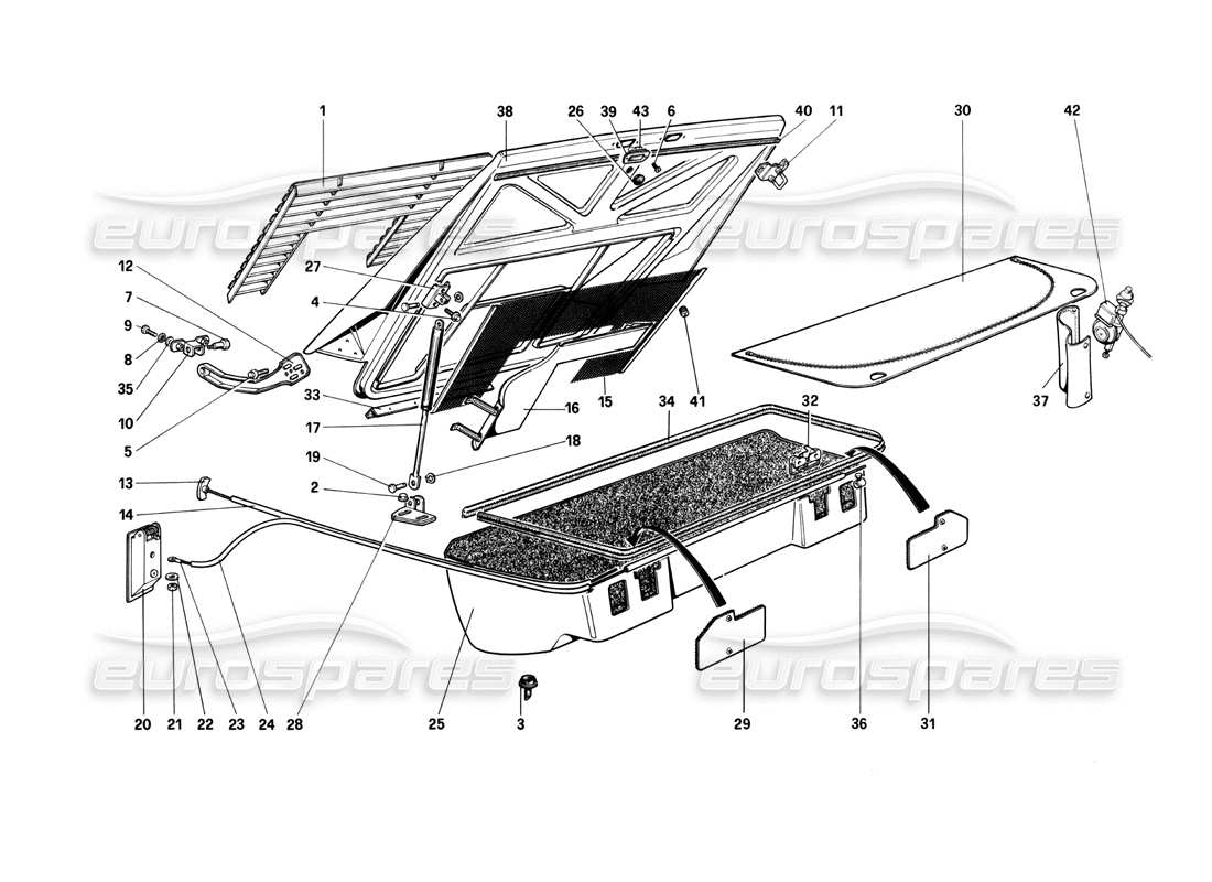 a part diagram from the ferrari 208 turbo (1982) parts catalogue