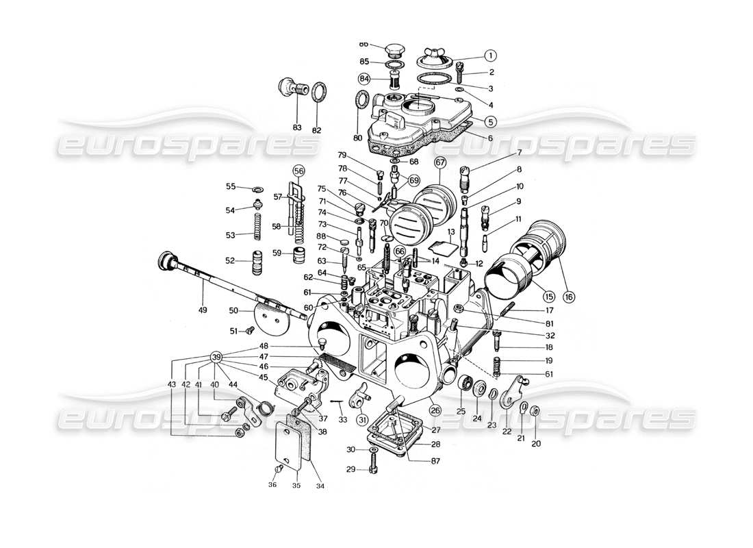 a part diagram from the ferrari 400 parts catalogue