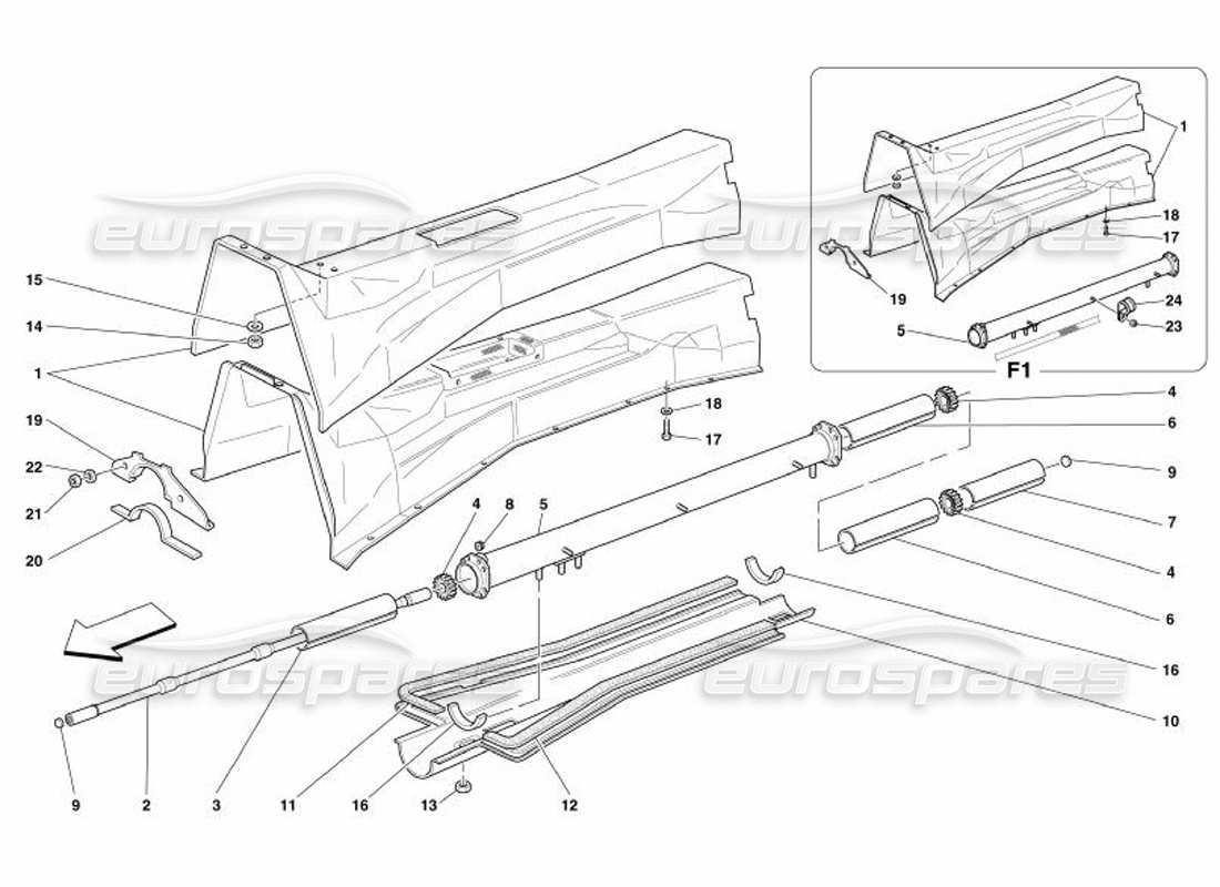 a part diagram from the ferrari 575 parts catalogue