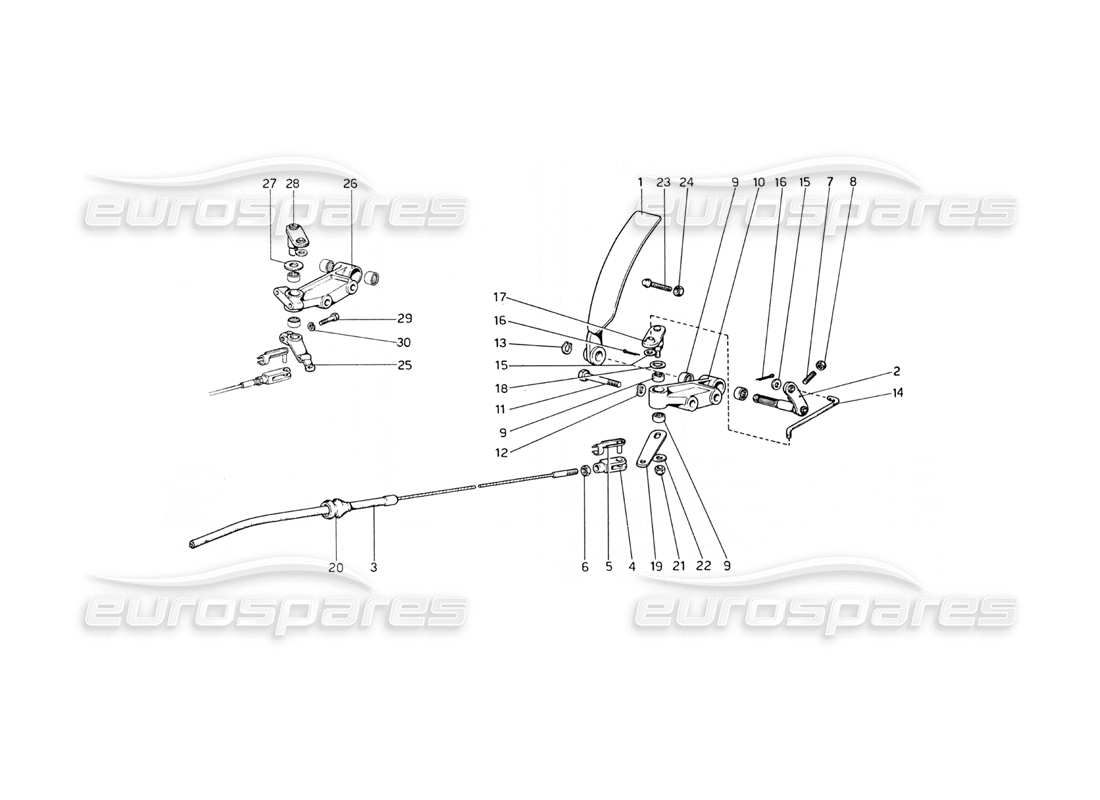 a part diagram from the ferrari 330 and 365 parts catalogue