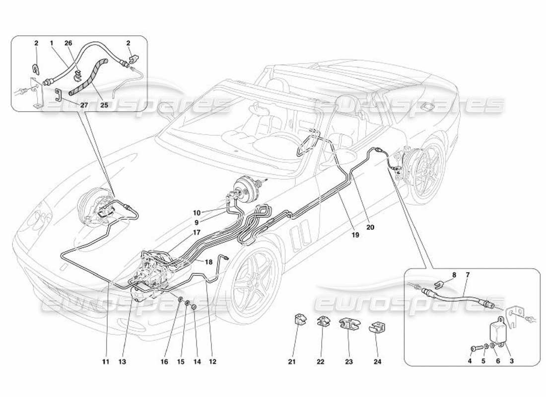 a part diagram from the ferrari 575 parts catalogue