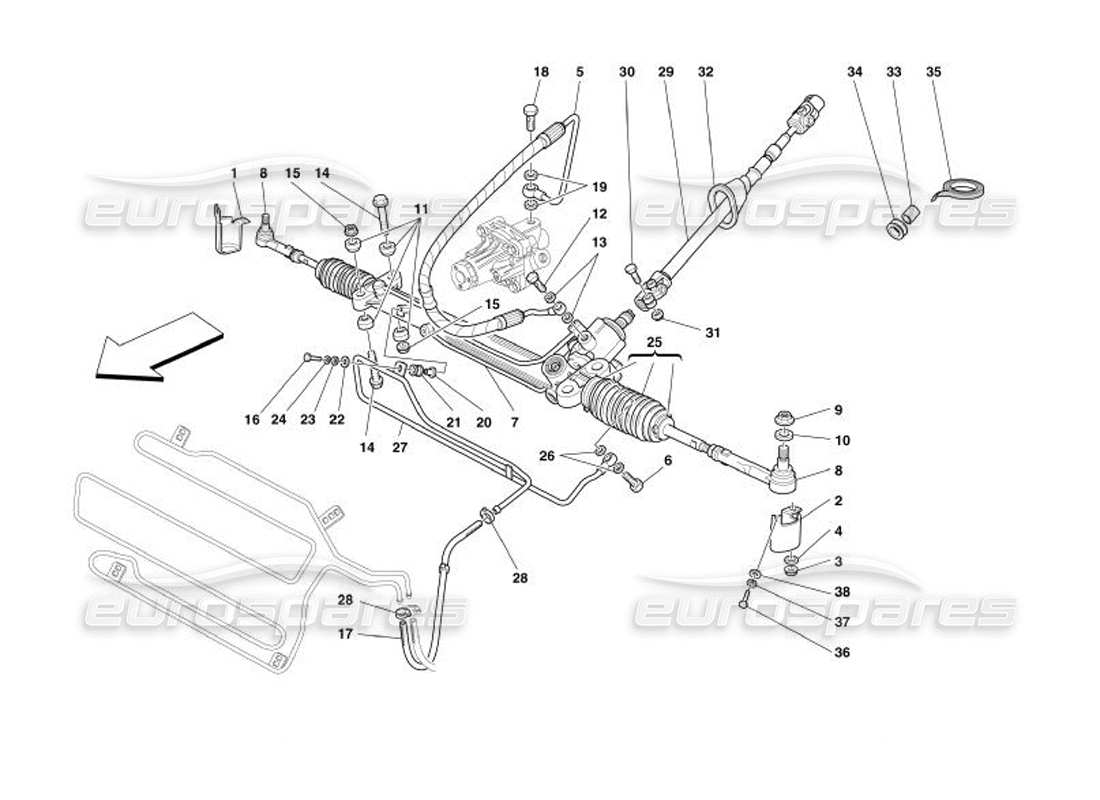 VIEW PARTS DIAGRAMS FROM THE FERRARI 575 PARTS CATALOGUE a part diagram from the ferrari 575 parts catalogue