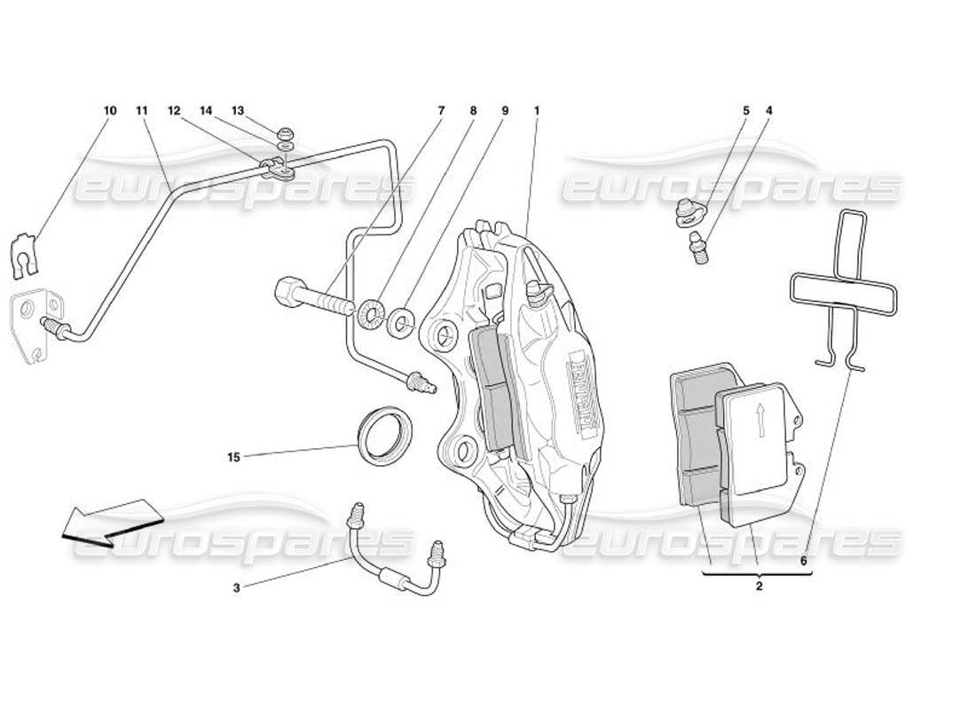 a part diagram from the ferrari 575 parts catalogue
