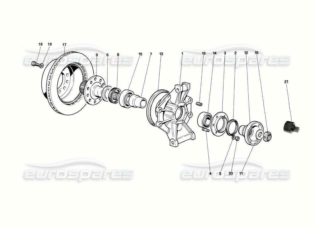 a part diagram from the ferrari testarossa parts catalogue