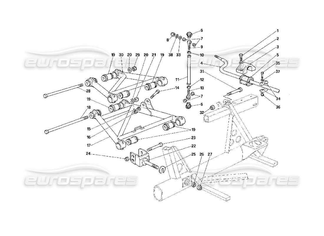 a part diagram from the ferrari f40 parts catalogue