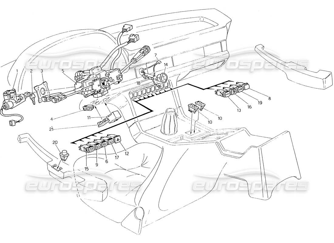 a part diagram from the maserati biturbo (1983-1995) parts catalogue