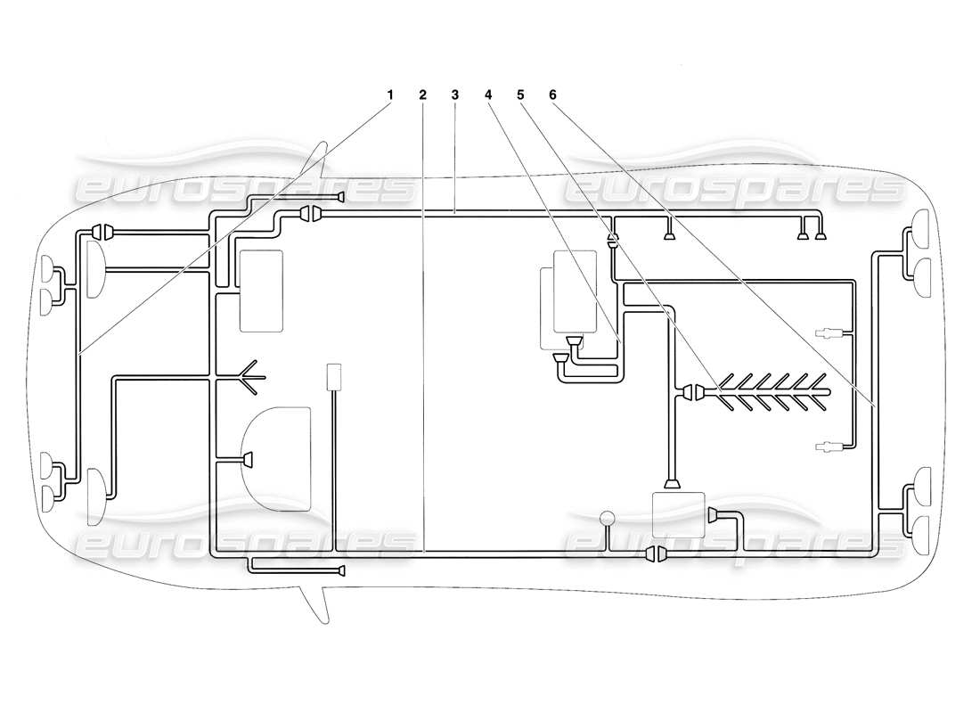 a part diagram from the Lamborghini Diablo VT (1994) parts catalogue