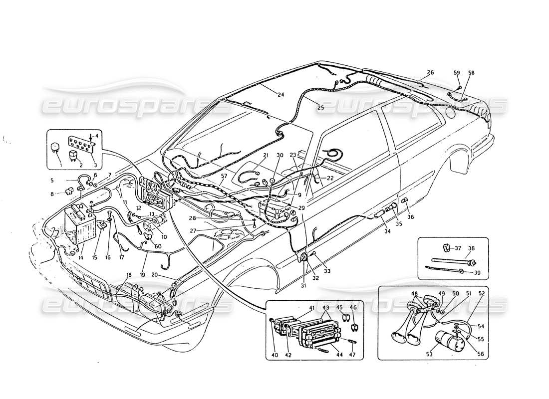 a part diagram from the maserati biturbo (1983-1995) parts catalogue