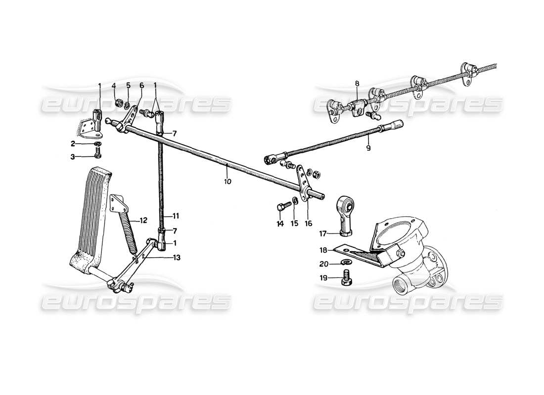 VIEW PARTS DIAGRAMS FROM THE FERRARI 275 GTB4 PARTS CATALOGUE a part diagram from the ferrari 275 gtb4 parts catalogue