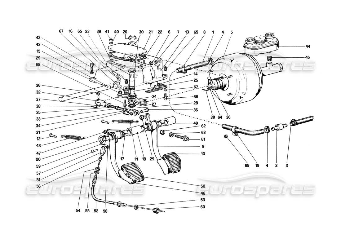 VIEW PARTS DIAGRAMS FROM THE FERRARI 208 PARTS CATALOGUE a part diagram from the ferrari 208 parts catalogue