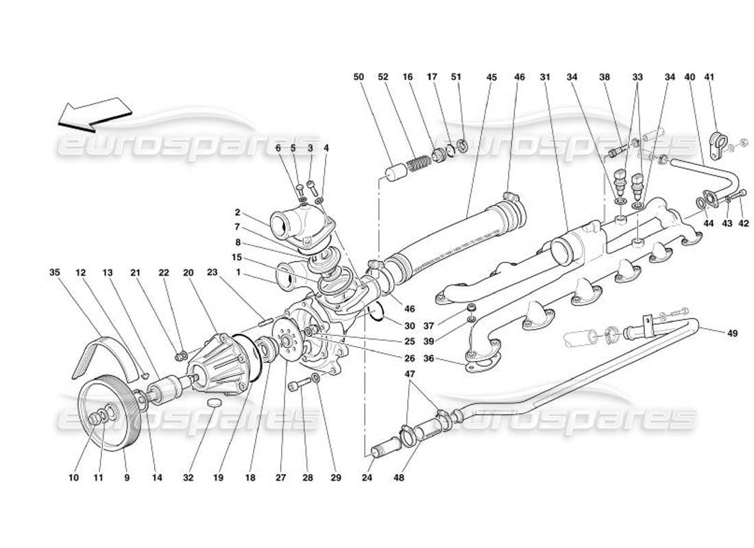 a part diagram from the ferrari 575 parts catalogue