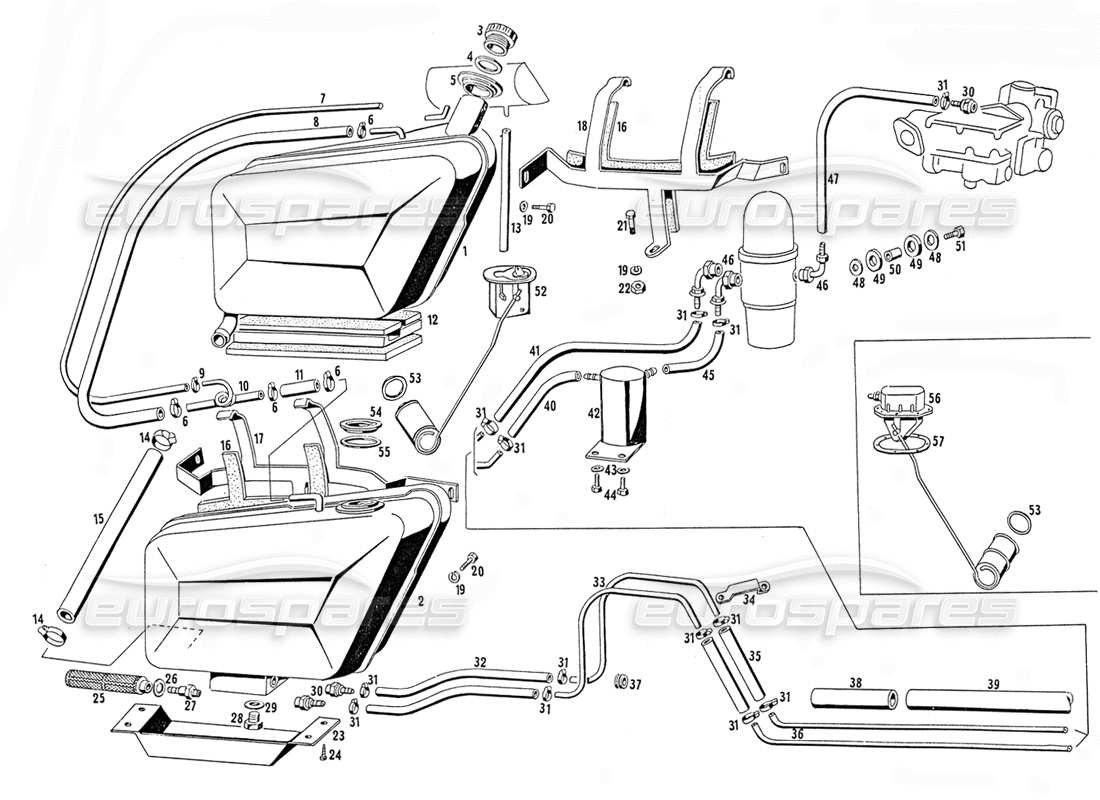 part diagram containing part number vrn 55082