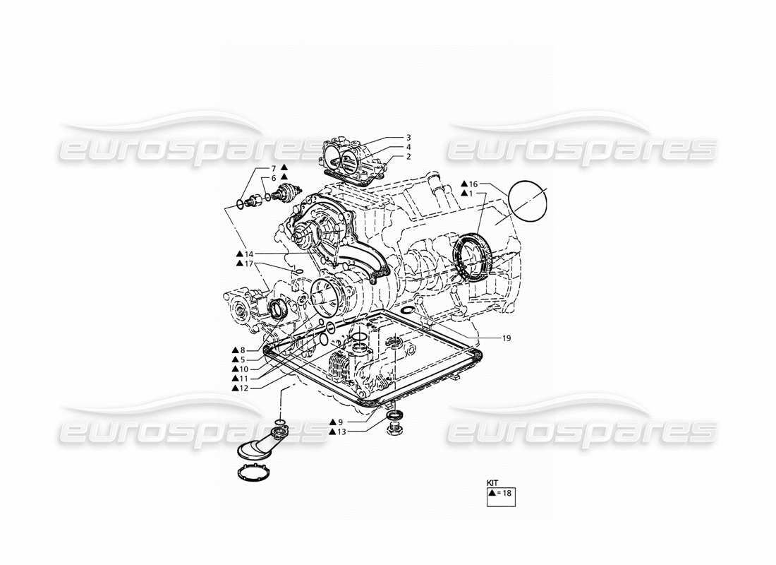 a part diagram from the Maserati QTP. 3.2 V8 (1999) parts catalogue