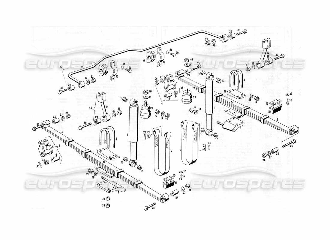 VIEW PARTS DIAGRAMS FROM THE MASERATI INDY PARTS CATALOGUE a part diagram from the maserati indy parts catalogue
