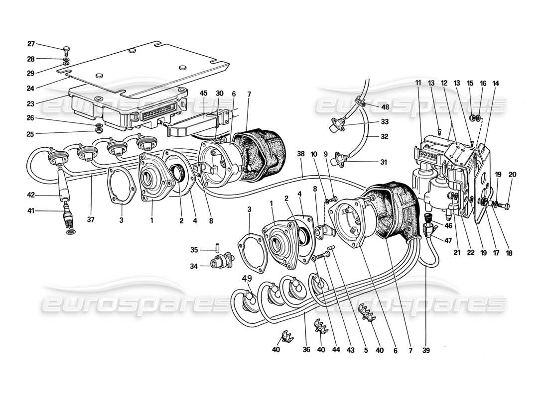 a part diagram from the ferrari 328 parts catalogue