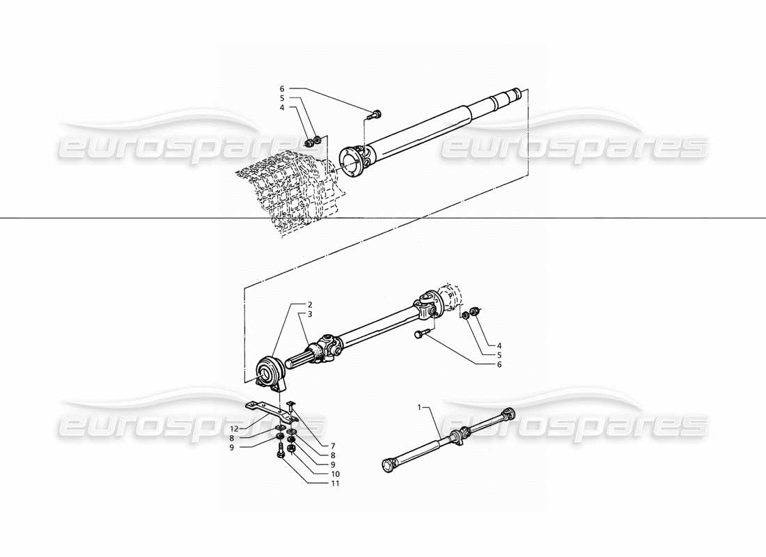 a part diagram from the maserati quattroporte (1996-2001) parts catalogue