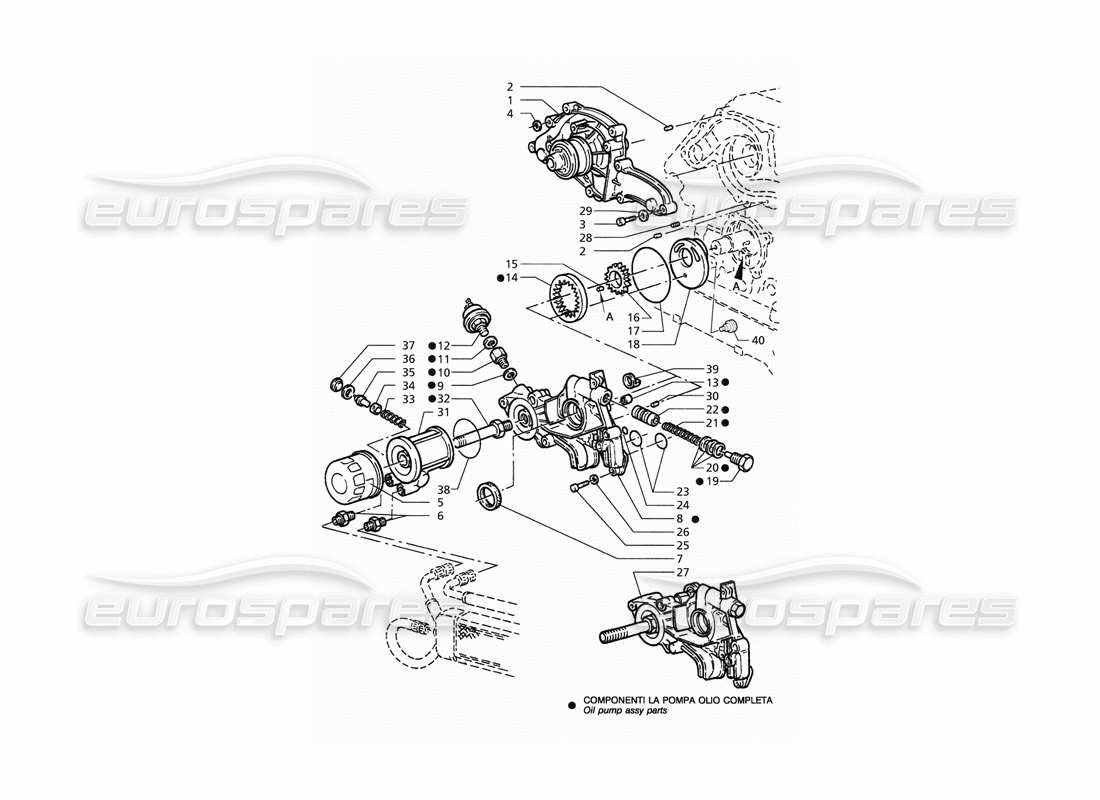 a part diagram from the maserati quattroporte (1996-2001) parts catalogue