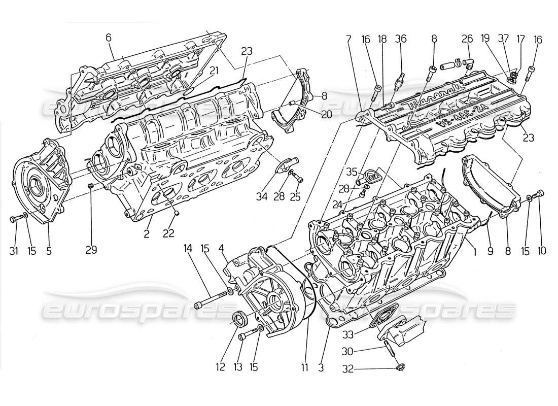 a part diagram from the maserati 2.24v parts catalogue