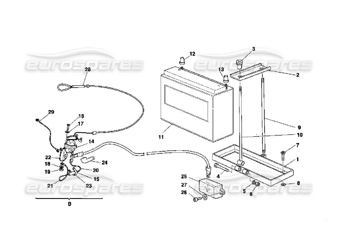 a part diagram from the ferrari 355 challenge (1996) parts catalogue