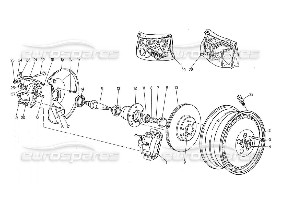 a part diagram from the Maserati 2.24v parts catalogue