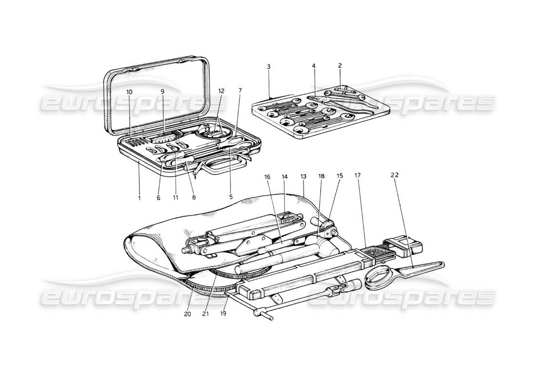 VIEW PARTS DIAGRAMS FROM THE FERRARI 512 PARTS CATALOGUE a part diagram from the ferrari 512 parts catalogue