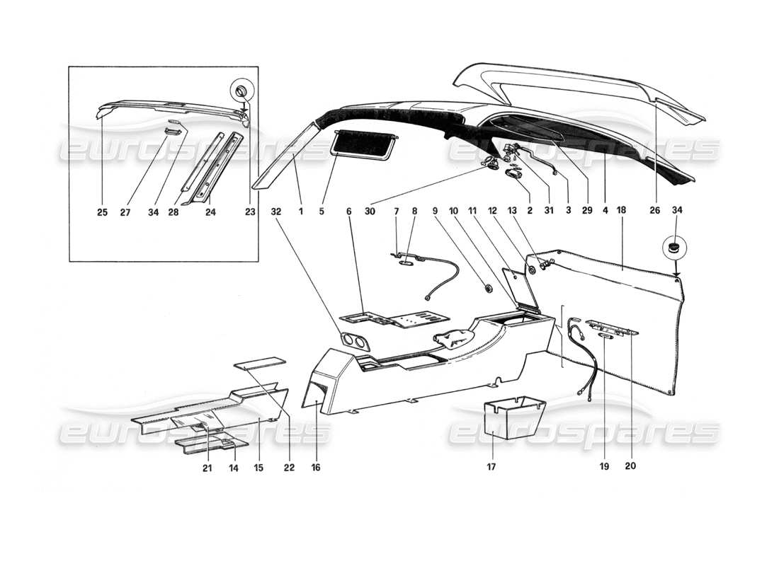 a part diagram from the ferrari 208 parts catalogue