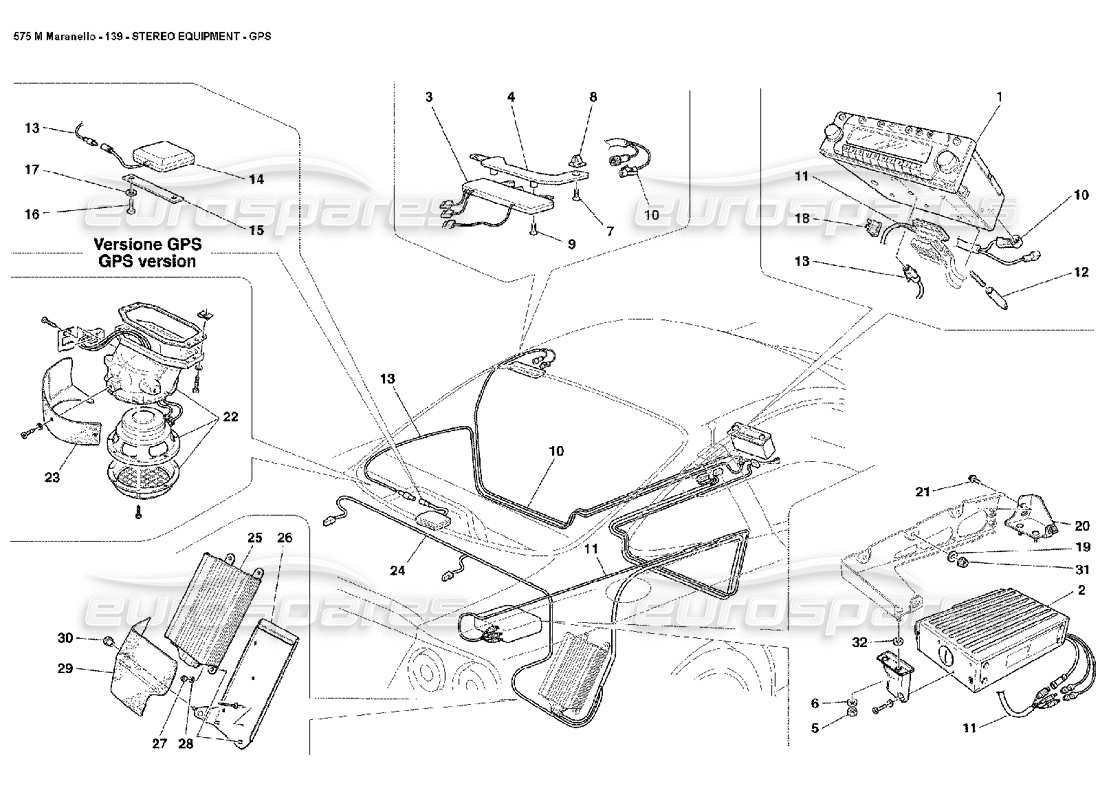 a part diagram from the ferrari 575 parts catalogue