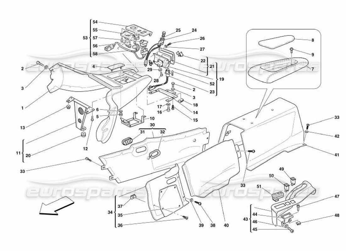 a part diagram from the ferrari 575 parts catalogue