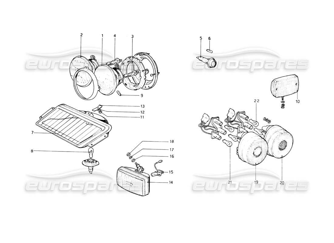 a part diagram from the ferrari 512 parts catalogue