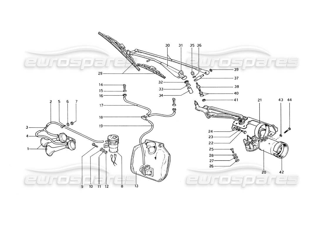 a part diagram from the ferrari 330 and 365 parts catalogue