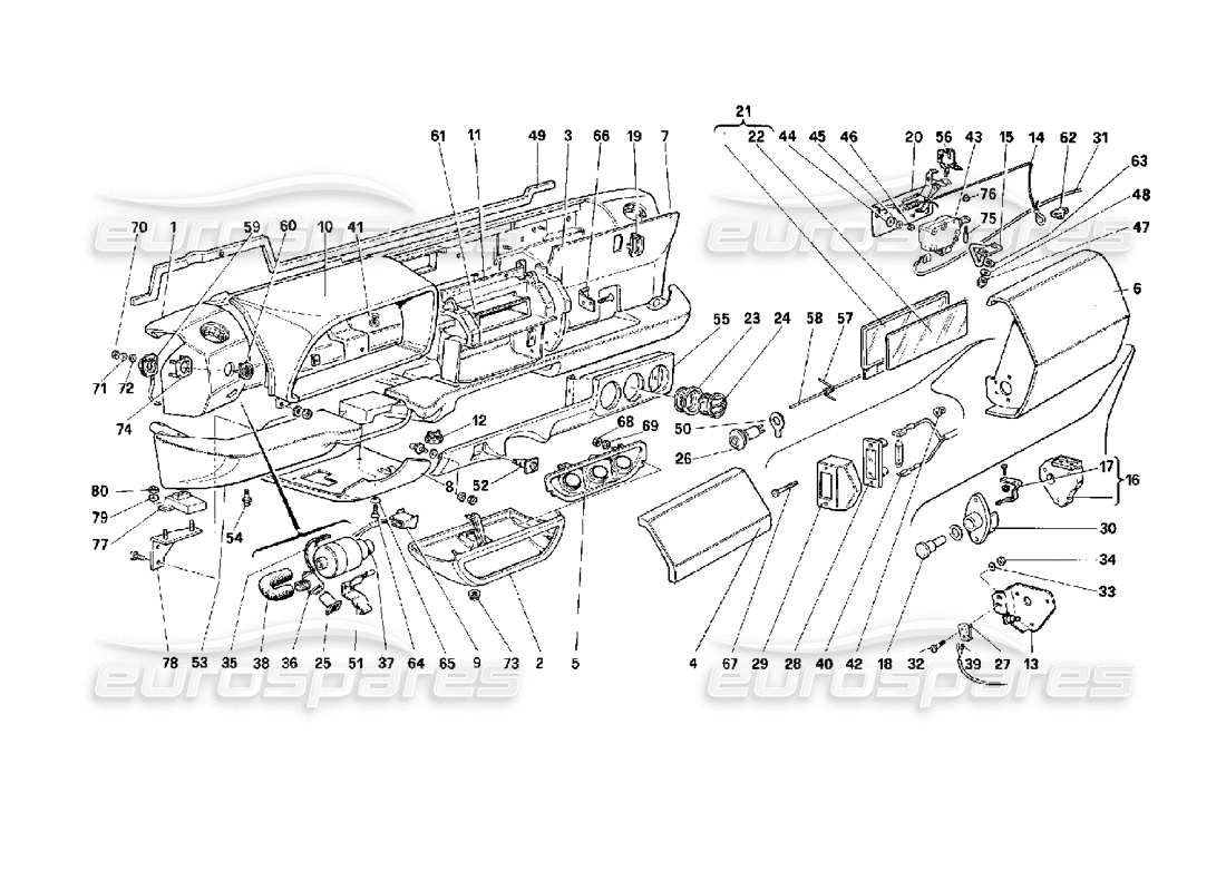 a part diagram from the ferrari 512 parts catalogue