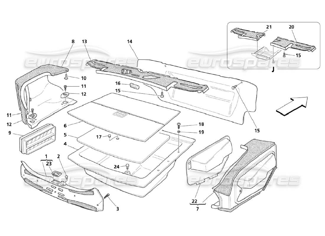a part diagram from the maserati qtp. (2006) 4.2 parts catalogue