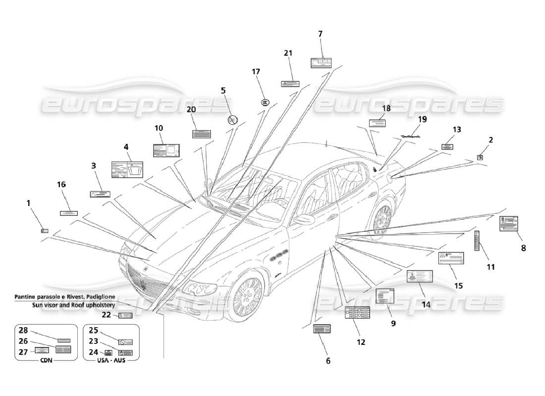 a part diagram from the Maserati QTP. (2006) 4.2 parts catalogue