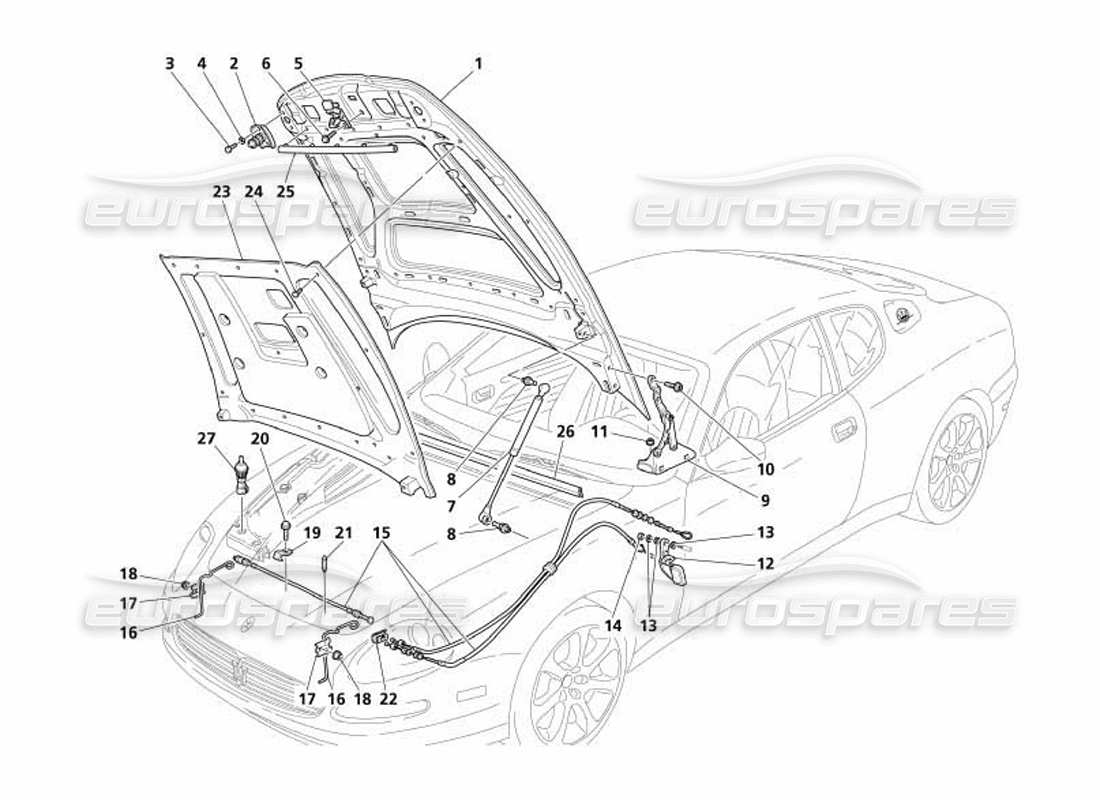 a part diagram from the Maserati 4200 Coupe (2005) parts catalogue