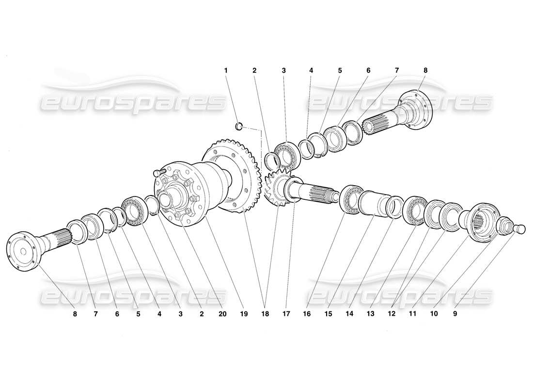 a part diagram from the lamborghini diablo parts catalogue