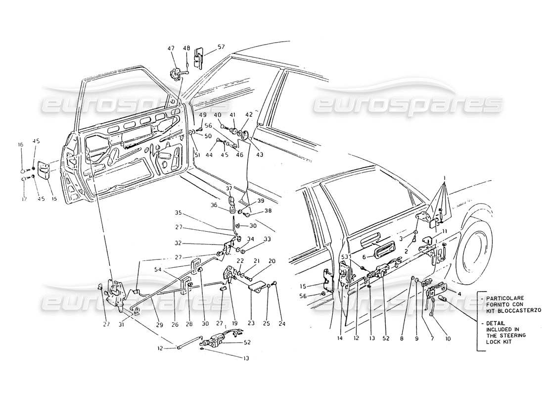 a part diagram from the maserati biturbo (1983-1995) parts catalogue