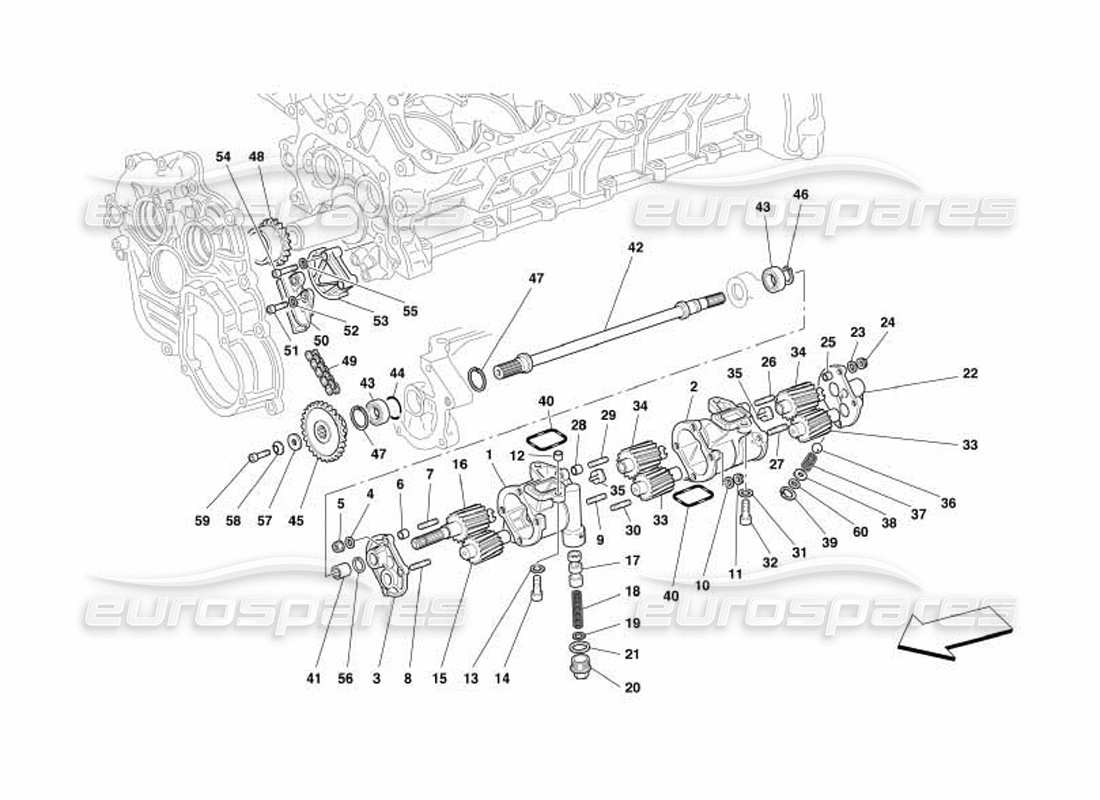 a part diagram from the ferrari 550 parts catalogue