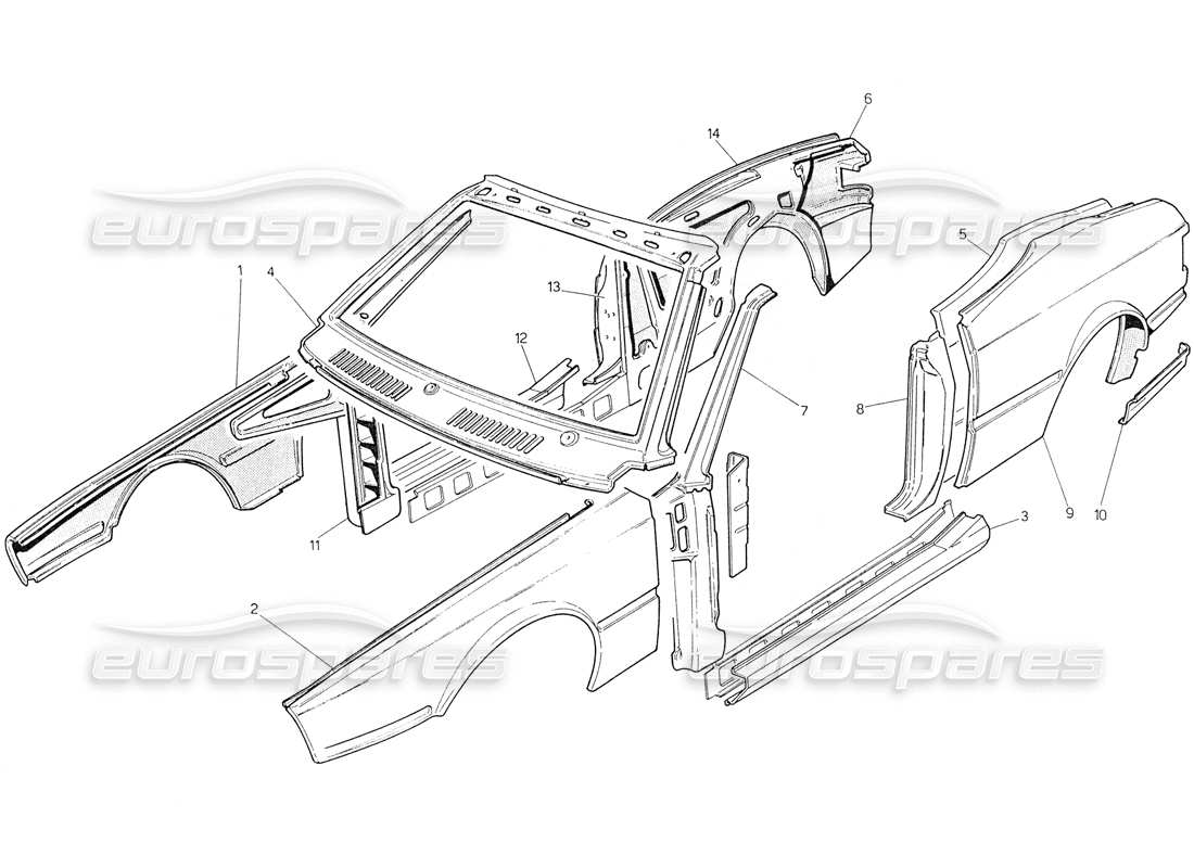 a part diagram from the maserati biturbo (1983-1995) parts catalogue