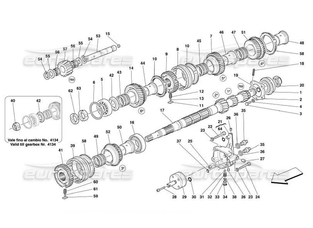 a part diagram from the ferrari 550 parts catalogue